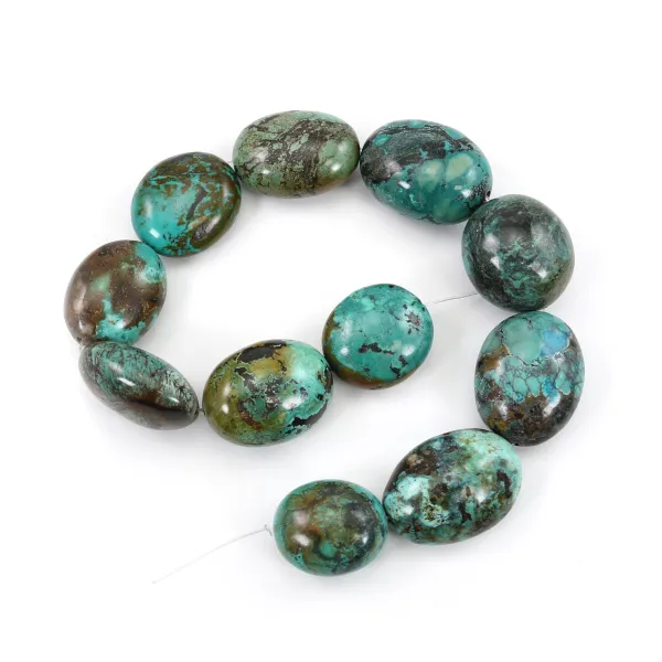 Turquoise naturelle ovale 20x30mm pour bijoux