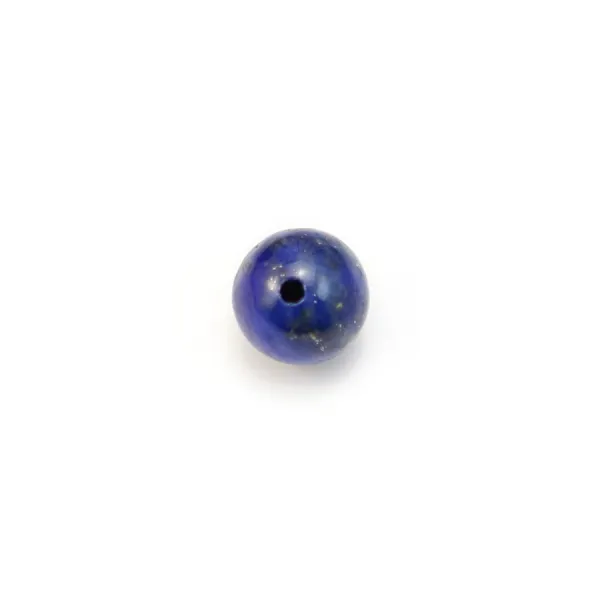 Lapis lazuli azul celeste, perla semi perforada, 6mm x 2pcs