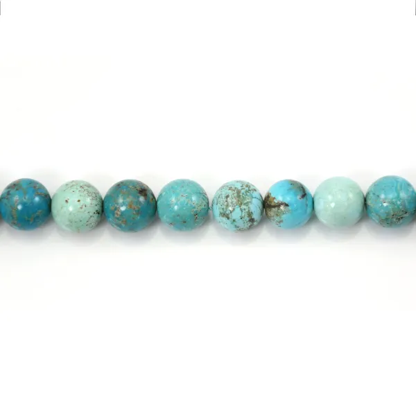 Round turquoise 10mm x 40cm