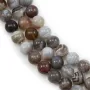 Agate Botswana rund 10mm - Natürlicher grauer Stein - Perle für Armband