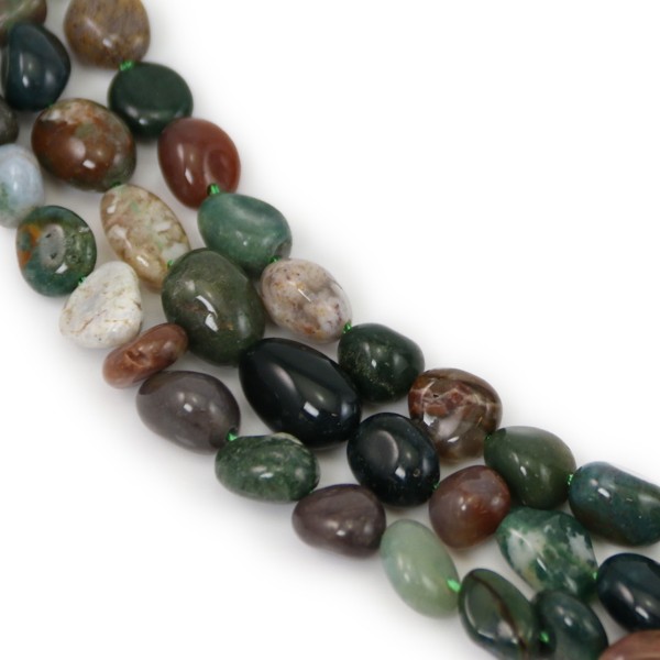 Agate indienne baroque nugget 6-8mm x 40cm