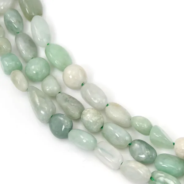 Jade naturale barocco pepita 6-8mm x 39cm