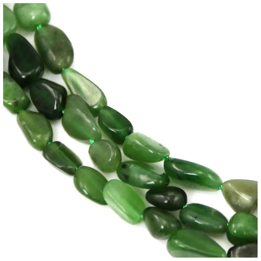 Jade Néphrite de Russie baroque 5-6mm x 38cm