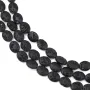 Perla di Pietra Lavica Ovale 8x10mm | Pietra Naturale Nera