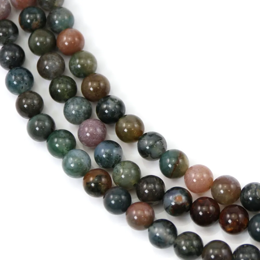Indian Agate Bead 6mm | Multicolor Natural Stone