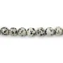 Perla de Jaspe Dálmata 10mm | Piedra Natural Manchada