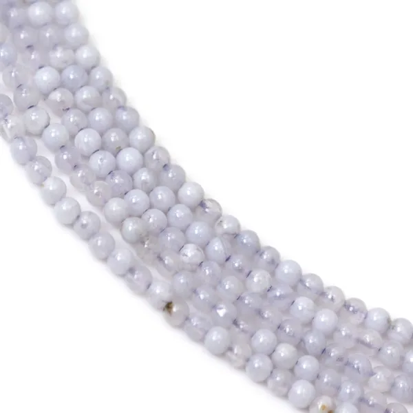 Chalcedony Bead 2mm | Pale Blue Natural Stone