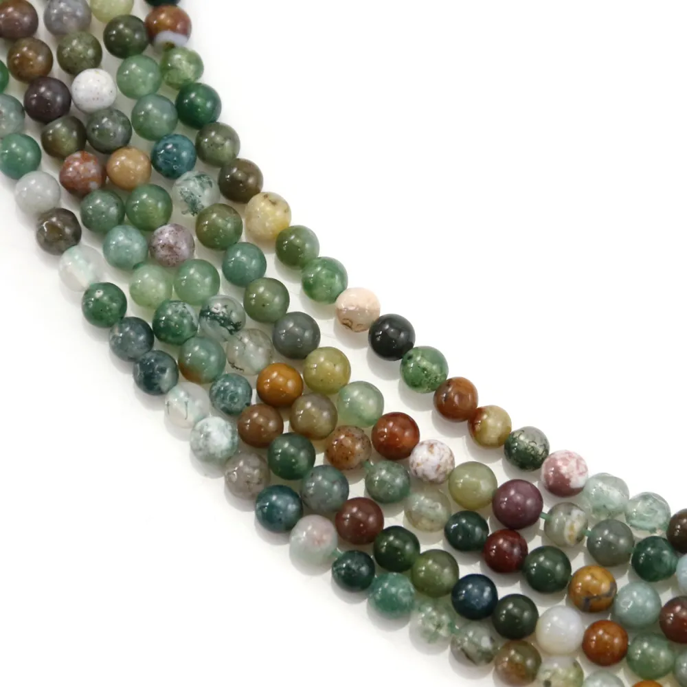 Perle aus Indischem Achat 2mm | Mehrfarbiger Naturstein