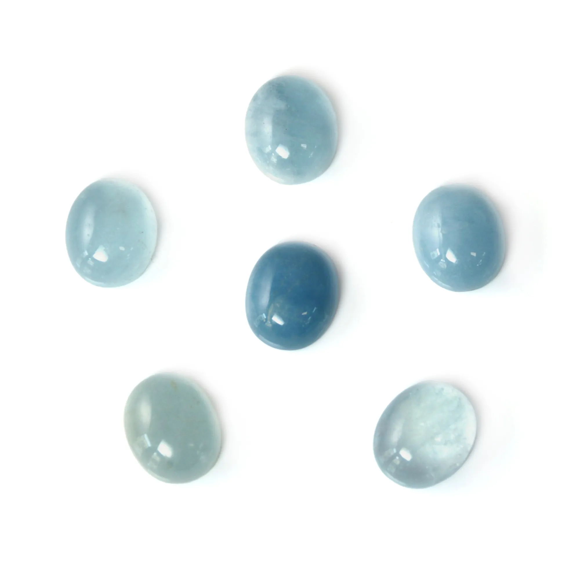 Cabochon En Aigue Marine Ovale 23x16mm - Pierre Naturelle N32 - Réf. 4558550083043 - Neuf