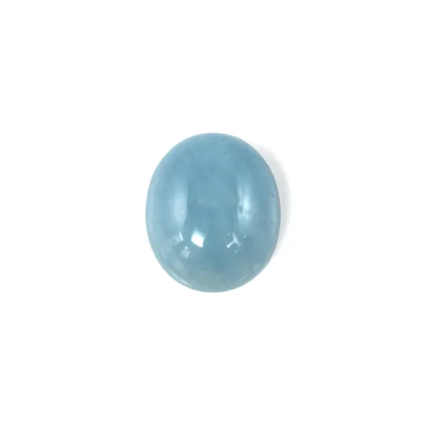 Oval Aquamarine Cabochon 10x12mm – Natural Blue Stone
