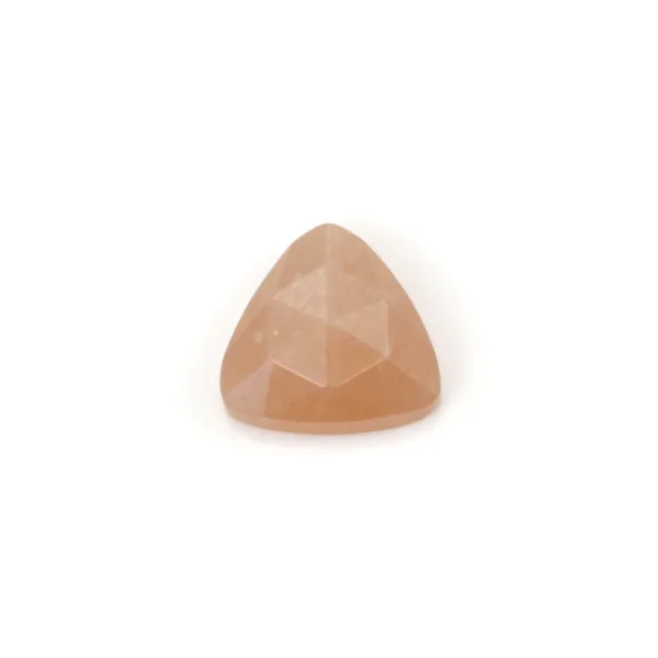 Cabochon Pierre de lune orange triangle facetté 10mm x 1pc