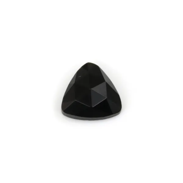 Cabujón Obsidiana Negra Triángulo Facetado 10mm – Piedra Natural