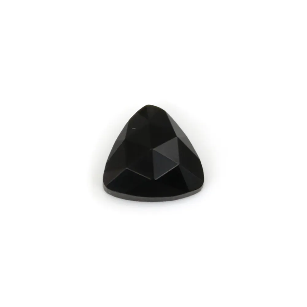 Cabochon Obsidienne triangle facetté 10mm x 1pc