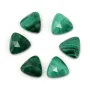 Cabochão Malaquita Facetado Triângulo 10mm – Pedra Natural