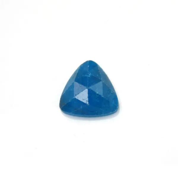 Cabujón Apatita Azul Triángulo Facetado 10mm – Piedra Natural