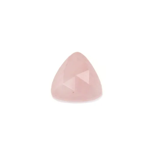 Faceted Rose Quartz Triangle Cabochon 10mm – Natural Stone