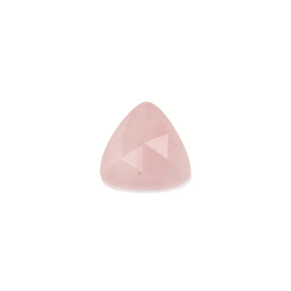 Faceted Rose Quartz Triangle Cabochon 10mm – Natural Stone
