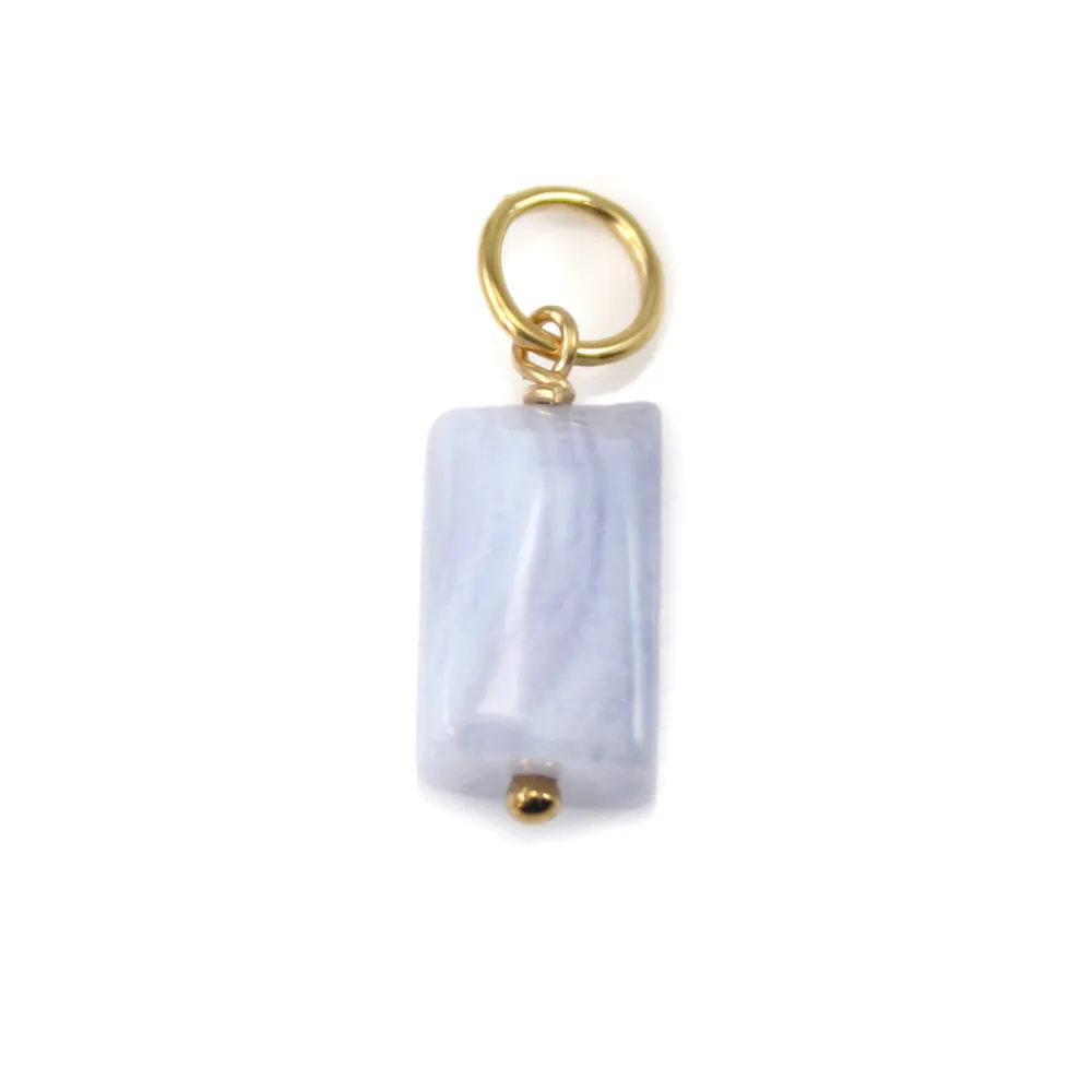 Pendente Calcedônia barroco - Gold Filled x 1pc