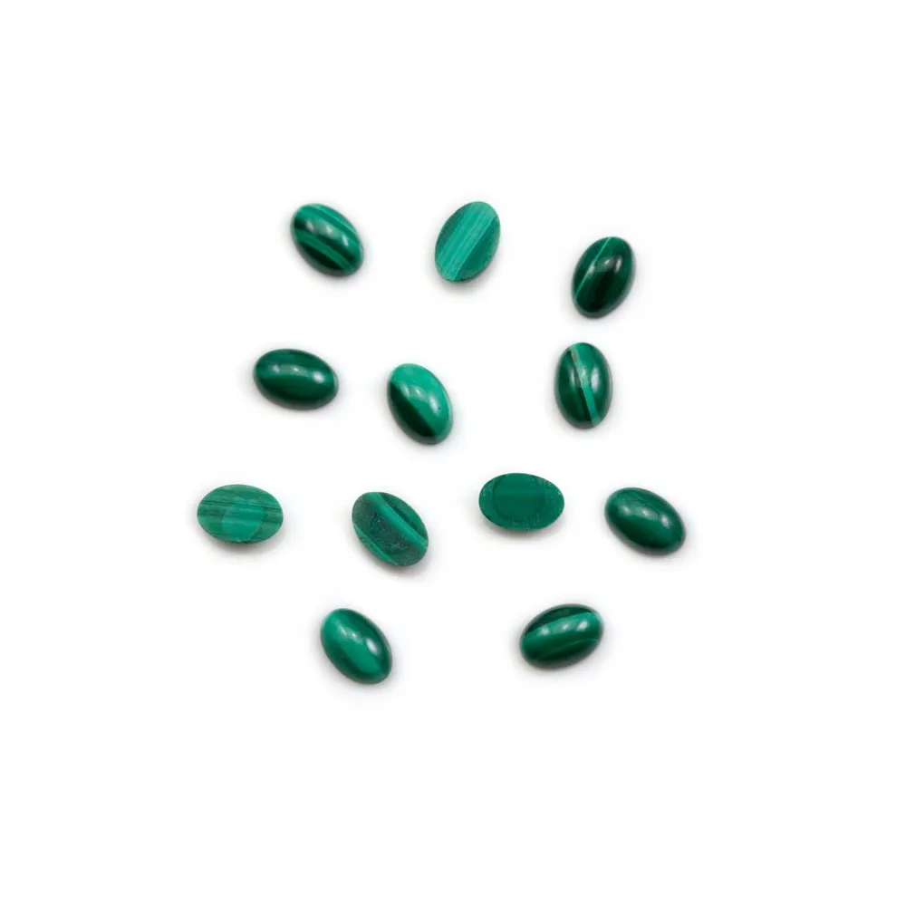 Cabochão de Malaquita oval 3x5mm para anel