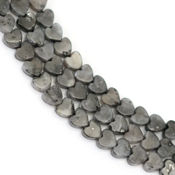 Larvikite coeur 4mm x 38cm