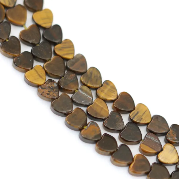 Perla Pietra Naturale Occhio di Tigre 4mm | Forma Cuore