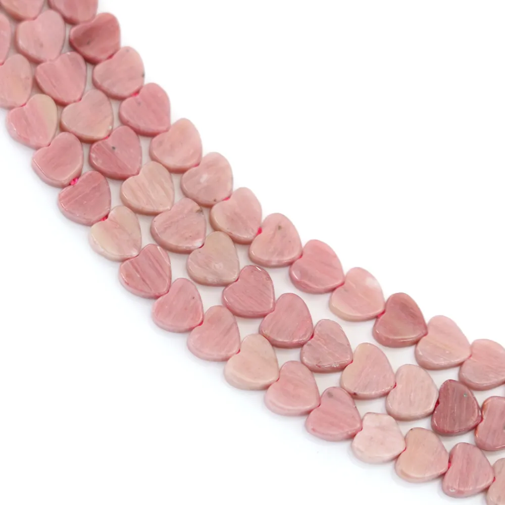 Rhodonite coeur 4mm x 38cm