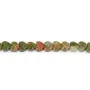 Perla Jaspe Unakita 4mm corazón | Proveedor Piedras Naturales