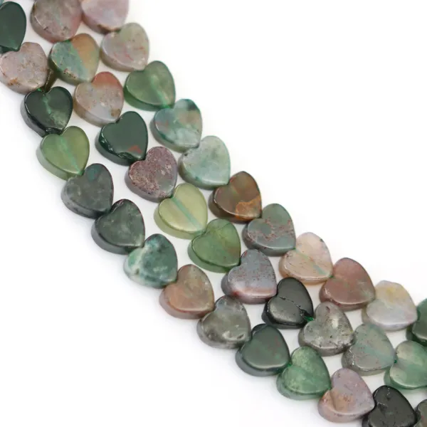 Indian Agate Bead 4mm Heart | Gemstones Supplier