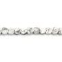 Perla Coração Howlite 4mm | Pedra Natural Branca Veiada