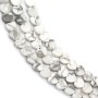 Perla Coração Howlite 4mm | Pedra Natural Branca Veiada