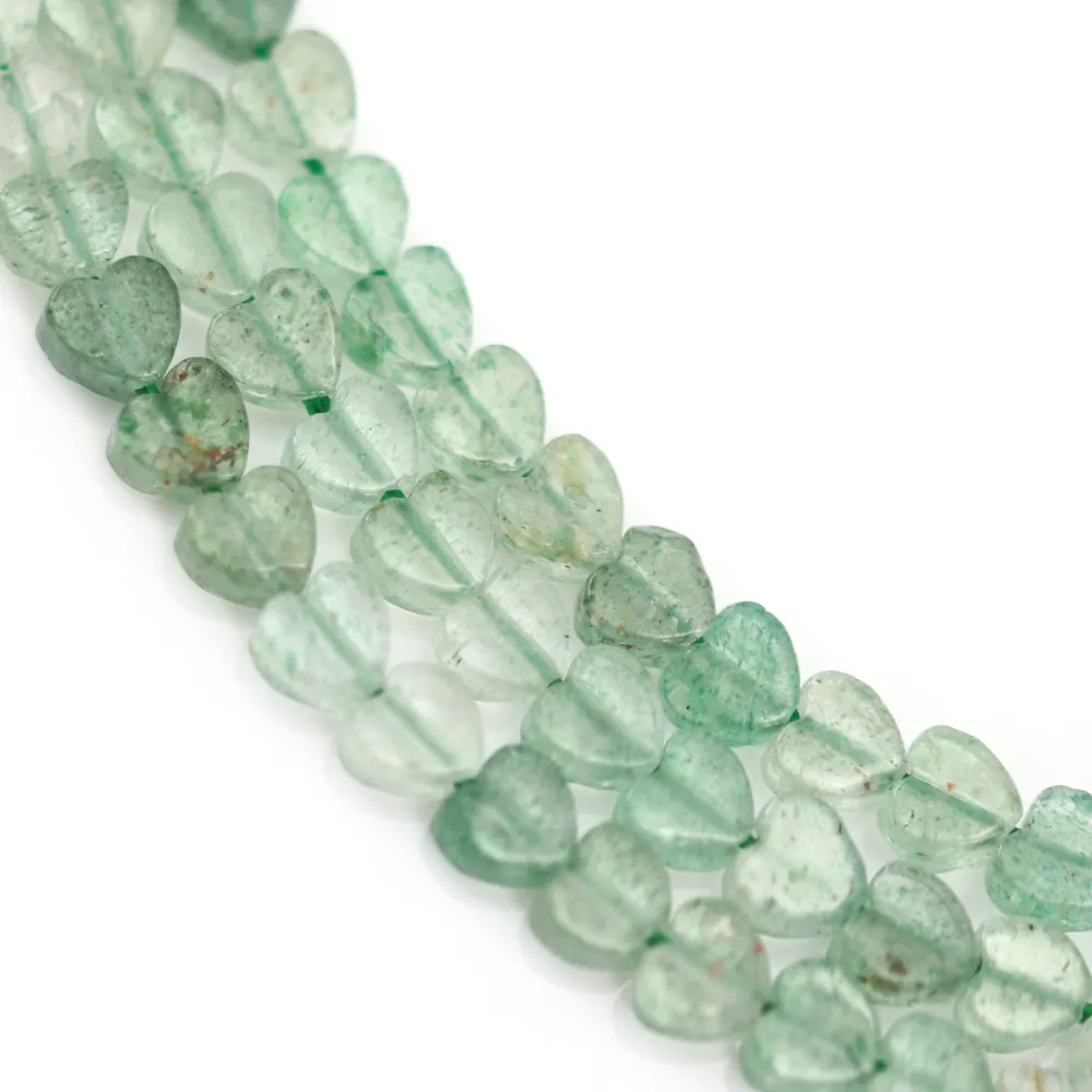 Perla Coração Quartzo Aventurina Verde 4mm | Pedra Natural