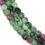 Faceted Flat Round Bead Ruby Zoisite 4mm | Natural Stone