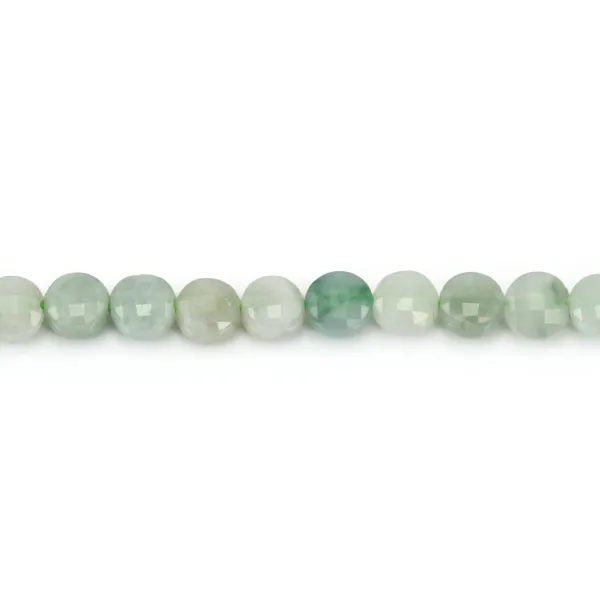 Jade rond plat facetté 4.5mm x 39cm