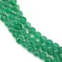 Perla Redonda Plana Facetada Ágata Verde 4mm | Pedra Natural