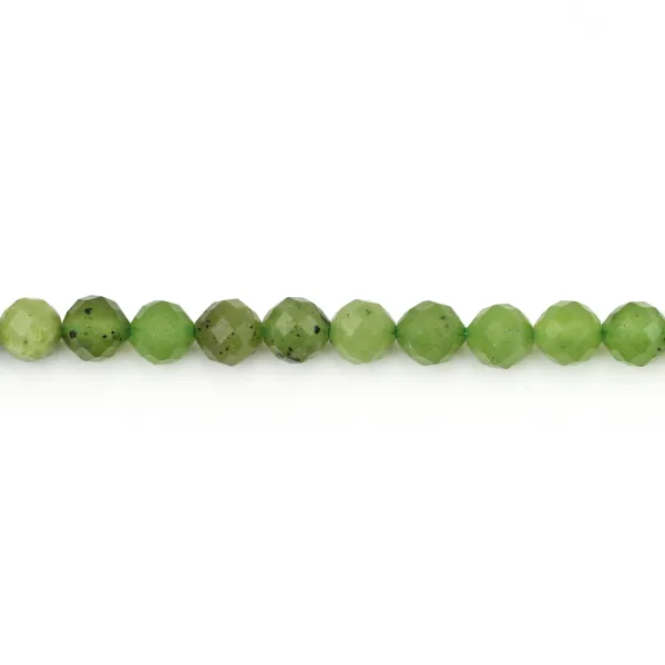 Jade du Canada rond facetté 3mm x 38cm