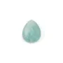 Facettierter Tropfen-Cabochon aus peruanischem Amazonit 8x10mm | Naturstein