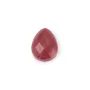 Facettierter Tropfen-Cabochon Rhodonit 8x10mm | Natürlicher Rosa Stein