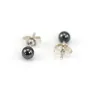 Pendientes 4mm Hematita | Plata 925 y Piedra Natural