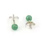 Boucles d'oreilles Aventurine 4mm - Argent 925 x 2pcs