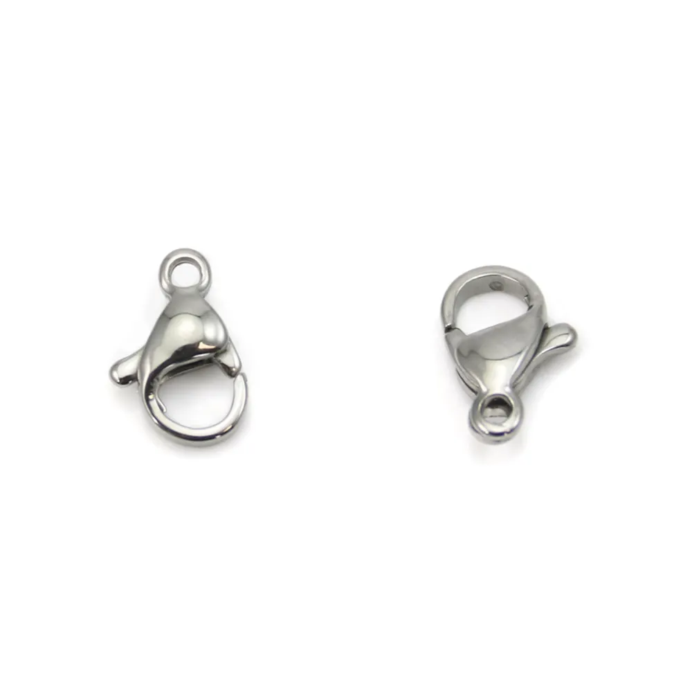Fermaglio a moschettone 9mm - Acciaio inox per braccialetto