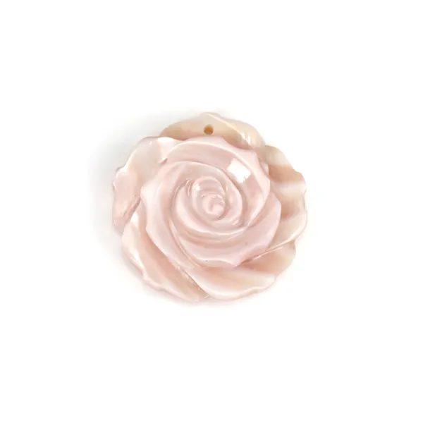 Mother of pearl pink flower half-perforated - Buy / Sell cheap