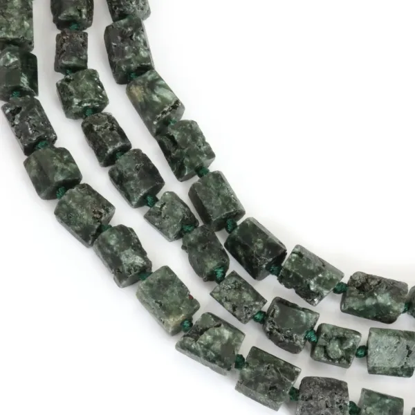 Séraphinite 7x11mm - Pérolas Barrocas Retangulares - Pérola única