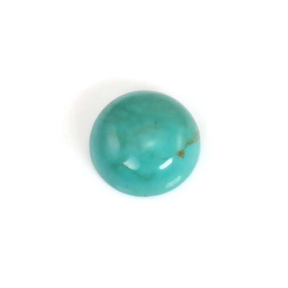 Cabochon Turquesa redondo 14mm x1pc, pedra natural, cortado e polido