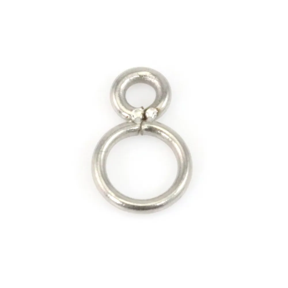 Double anneaux soudés 5x8mm - Acier Inox 304 x 10pcs