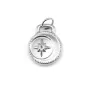 Breloque Pendentif médaillon lune et étoile 12x15mm - Acier Inox 304 x 1pc