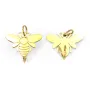 Breloque abeille 9x13mm - Acier Inox 304 doré x 1pc