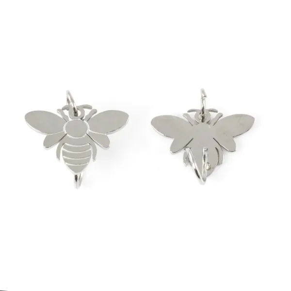 Breloque Ciondolo Fiore di Loto 10x11mm - Acciaio Inox 304 x 1pz