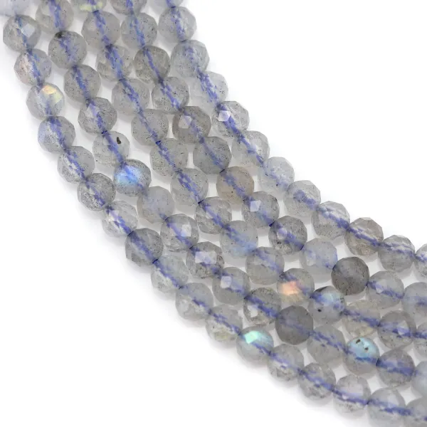 Perola Fina Labradorita 3mm Facetada | Fornecedor Jóias