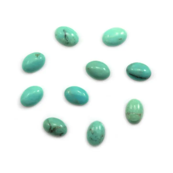 Oval Turquoise Cabochon 6x8mm | Semi-Precious Stone Jewelry