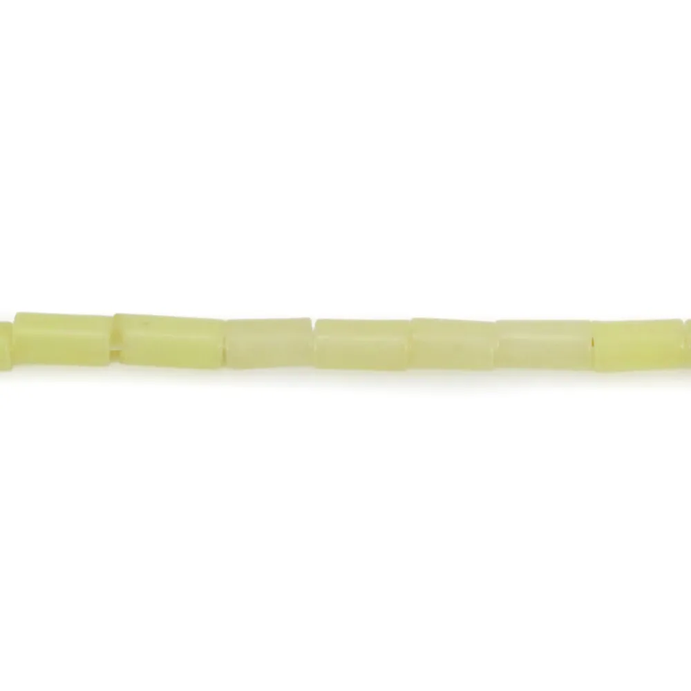 Jade Pearl Korean Yellow Green Rectangle 2x4mm | Natural Stone